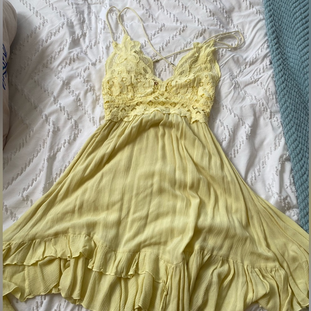 Free People Yellow Dress